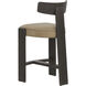 Horton 37 inch Dark Brown / Sahara Sand Leather Counter Stool